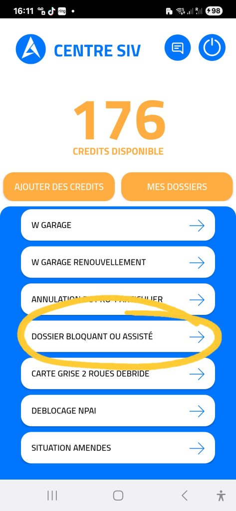Correction de VIN, Ré-attribution d’un numéro VIN, Duplicata de cession enregistrée, Changement de titulaire sans carte grise, Erreur sur nom/prénom, Véhicule gagé (OTCI), Saisie ou véhicule endommagé